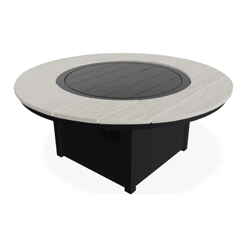 54" Round Polymer Chat Height Outdoor Fire Table