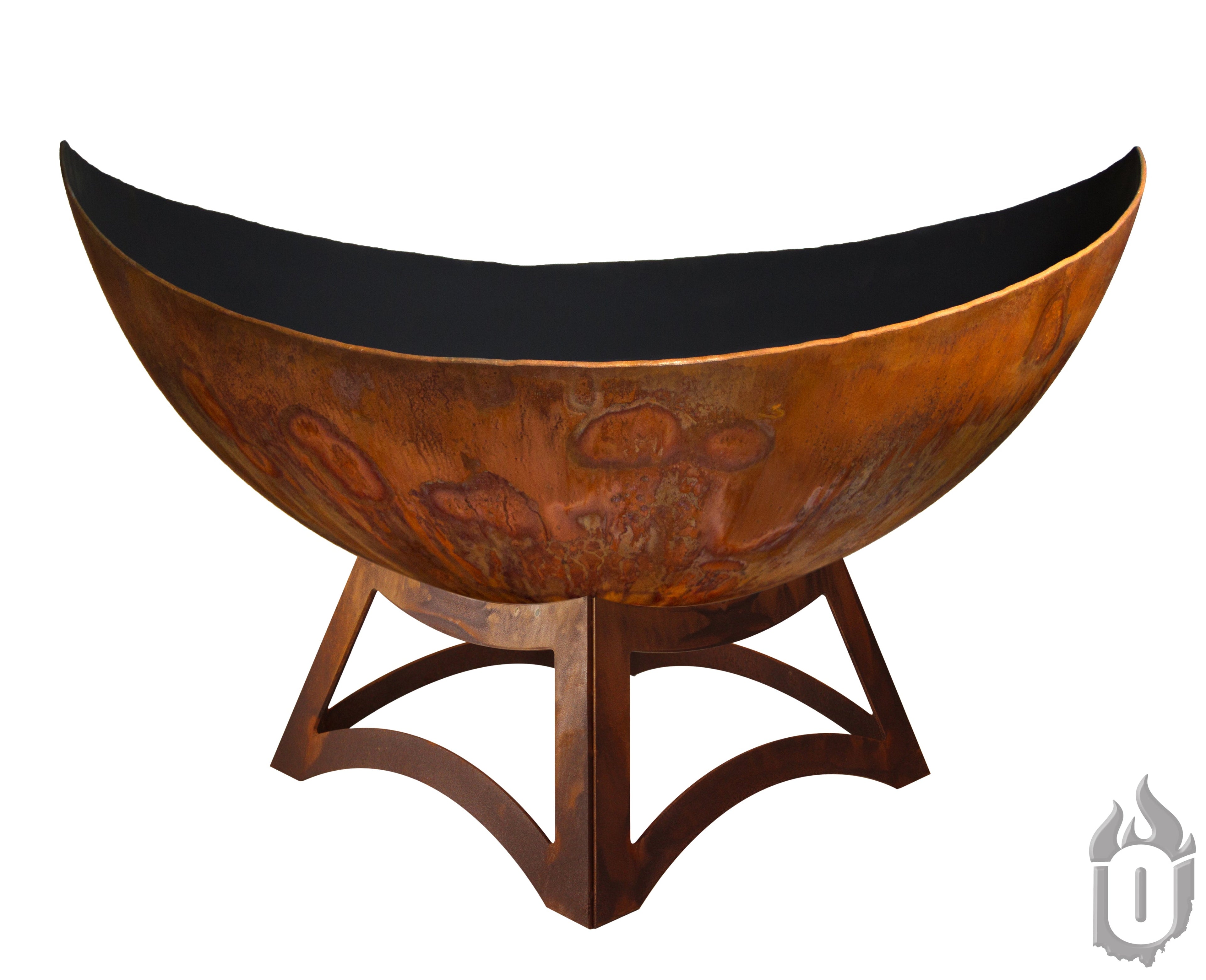 "Lunar" Fire Pit with Hollow Base (Made In USA)