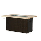 Fire Table in Gray Travertine