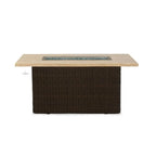 Fire Table in Gray Travertine