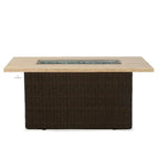 Fire Table in Gray Travertine