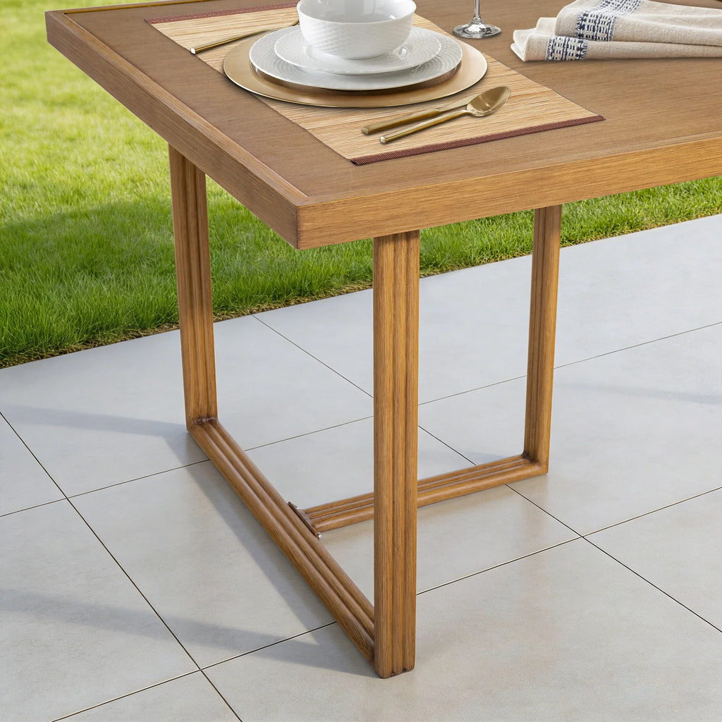6- Person Patio Aluminum Rectangular Dining Set