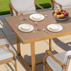 6- Person Patio Aluminum Rectangular Dining Set
