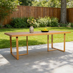 Weather-Resistant Outdoor 84"L Dining Table and 6 Armchair