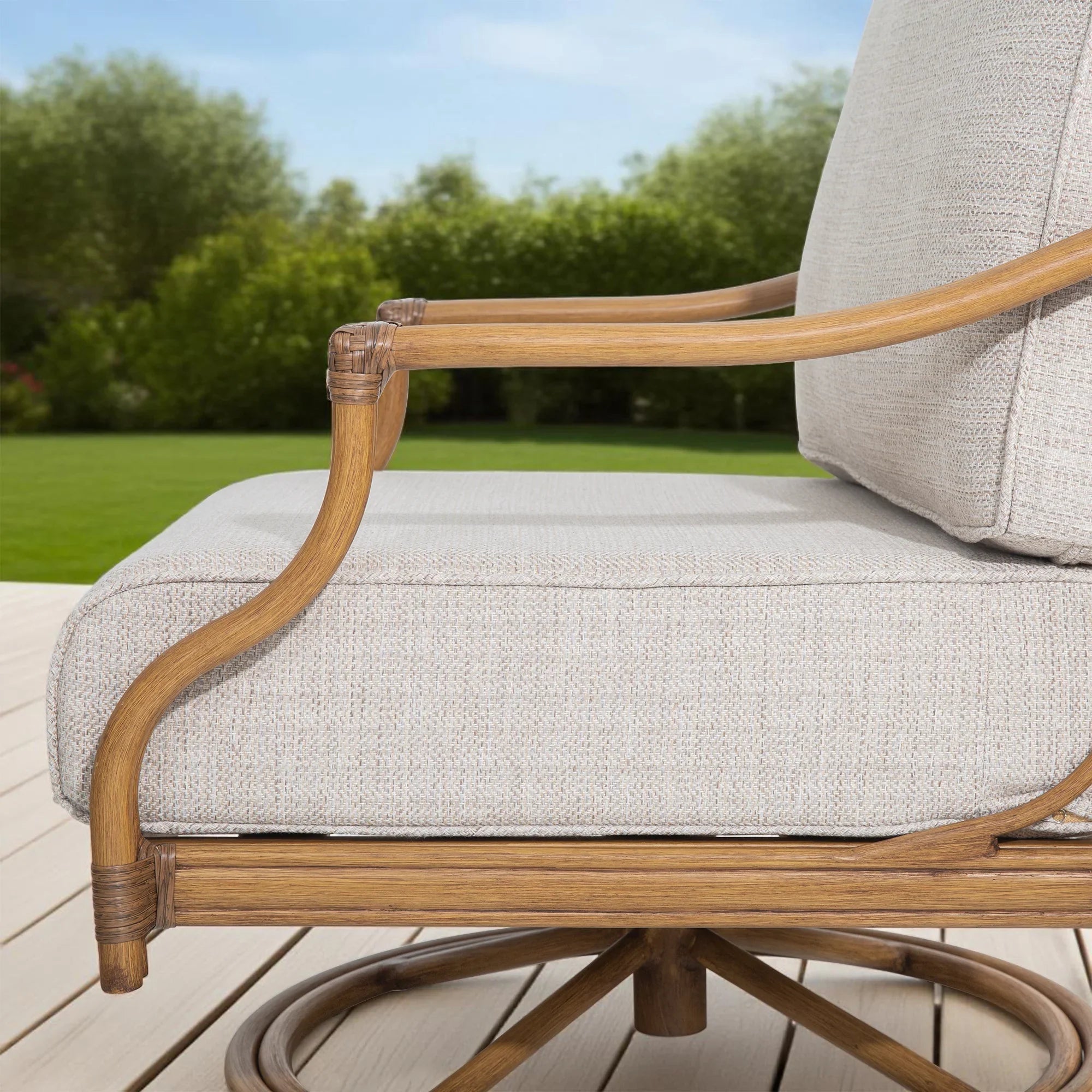 2-Piece Swivel Lounge Chair and End Table