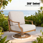 2-Piece Swivel Lounge Chair and End Table