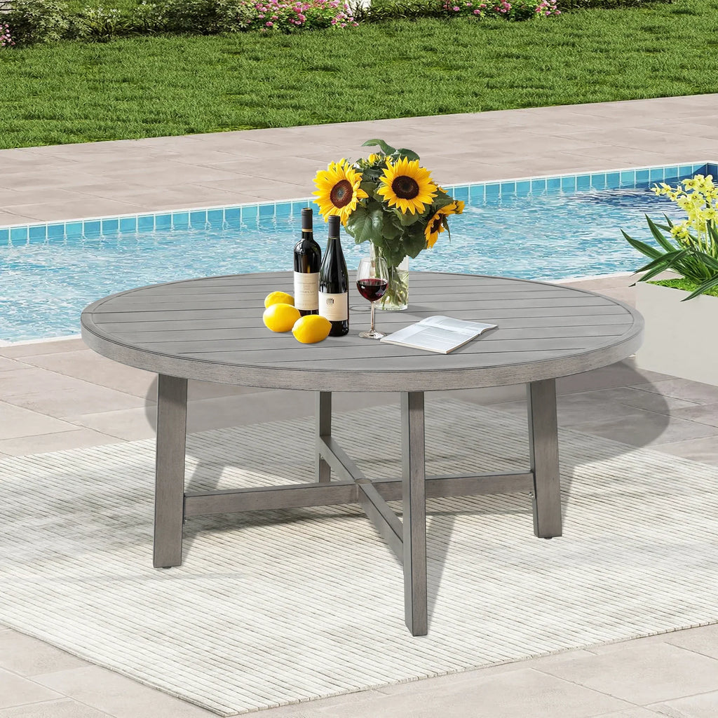 Aluminum Patio Round Dining Table