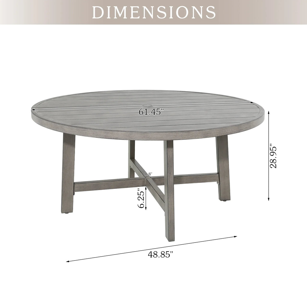 Aluminum Patio Round Dining Table