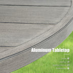 7-Piece Aluminum Outdoor Oval Dining Set with Sunbrella® Cushions