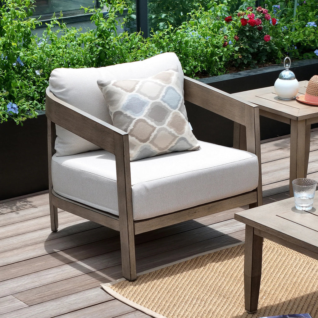Patio 3-Piece Aluminum Club Conversation Set With Side Table