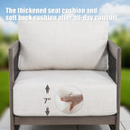 4-Person Outdoor Lounge Chair Set With Round Coffee Table