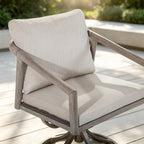 Amalfi 360° Swivel Rocking Aluminum Patio Dining Chair Set of 2