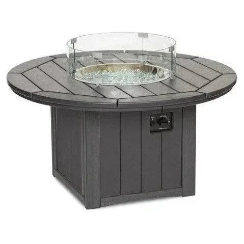 Palm Beach Poly Lumber Fire Pit Table Set Club Chairs