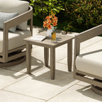 Patio 3-Piece Aluminum Swivel Conversation Set With Side Table