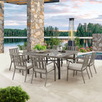 Outdoor 8- Person Square Dining Set with Sunbrella® Cushions
