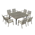 Outdoor 8- Person Square Dining Set with Sunbrella® Cushions