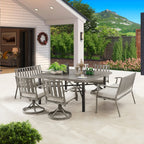 Outdoor Square Dining Table Set For 8-Person With Sunbrella® Cushions
