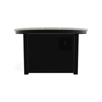42" Round Rustic Polymer Top Chat Height Outdoor Fire Table