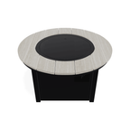 42" Round Rustic Polymer Top Chat Height Outdoor Fire Table