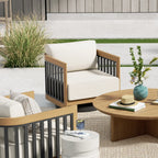 Sereno 4 Lounge Chair and Round Coffee Table