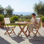 Stella Durable Teak Patio Round Bistro Set 3PC