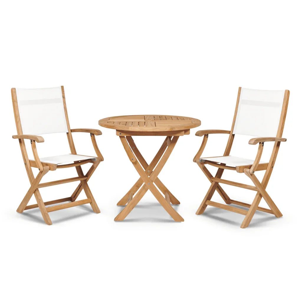 Stella Durable Teak Patio Round Bistro Set 3PC