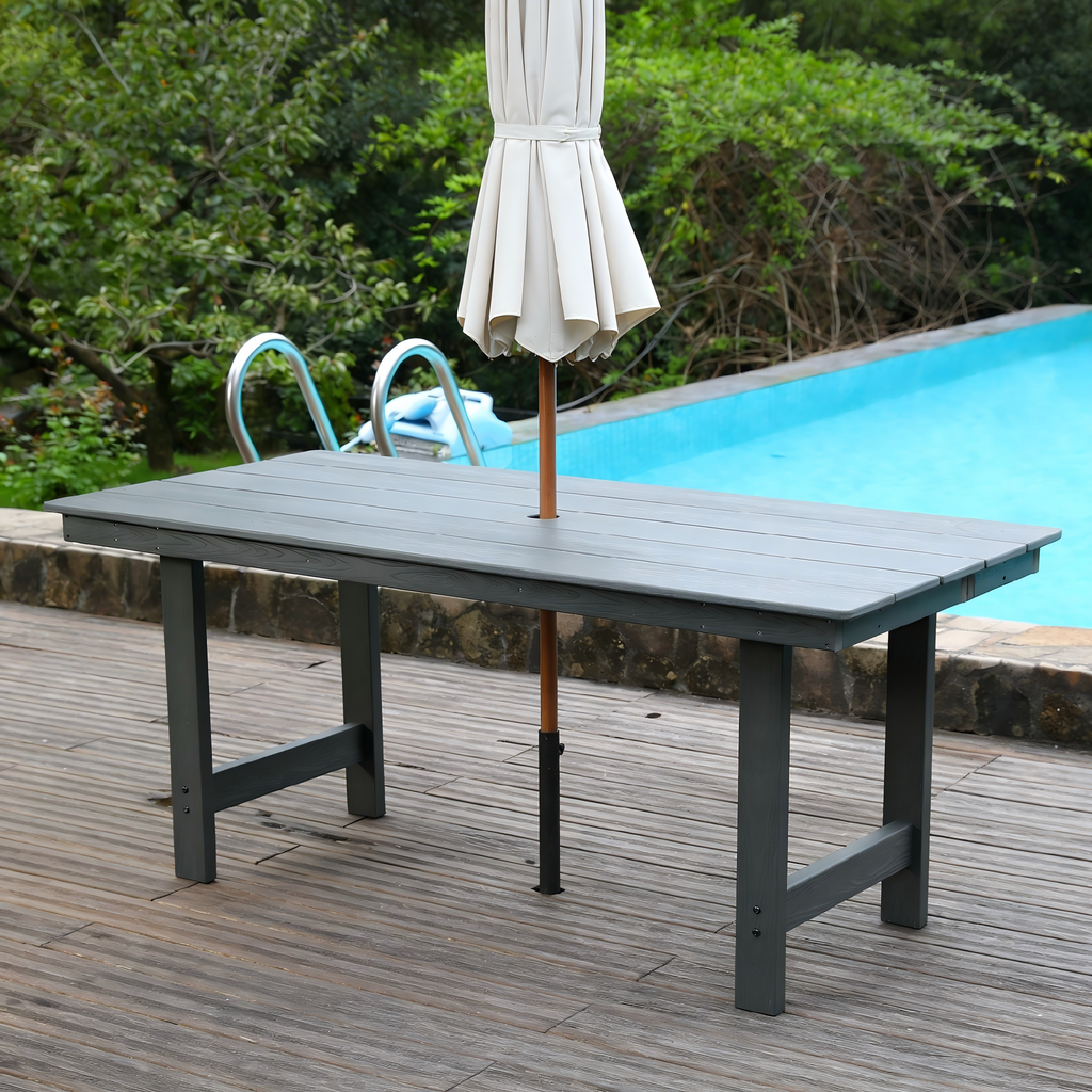 Outdoor Patio Dining Set - Table and Six Chairs