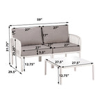 The Sleek All-Weather Resin Outdoor Loveseat and Coffee Table Set