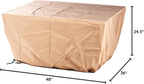 Rectangular 48 In. X 36 In. Aluminum Propane Fire Pit Table, Glass Beads, Two Covers, Lid, 57,000 Btus in Copper Finish Black