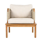Outdoor 5-Piece Acacia Wood and Rope Patio Sofa Set