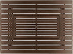 Rectangular 48 In. X 36 In. Aluminum Propane Fire Pit Table, Glass Beads, Two Covers, Lid, 57,000 Btus in Brown Finish