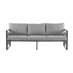 4-Piece Outdoor Metal Patio Furniture Set with Cushions