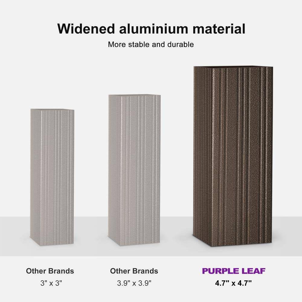 11 Ft. X 13 Ft. Bronze Patio Outdoor Gazebo Backyard Hardtop Aluminum Frame with Hooks, Netting Blue Curtain 24-Lights