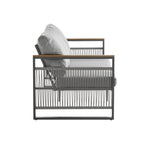 4-Piece Outdoor Metal Patio Furniture Set with Cushions