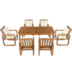 7- Piece Patio Dining Set Outdoor Dining Table and Chairs