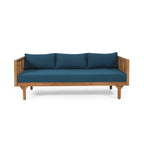 Alora 3-Seater Acacia Wood Daybed Sofa With Water-Resistant Cushions