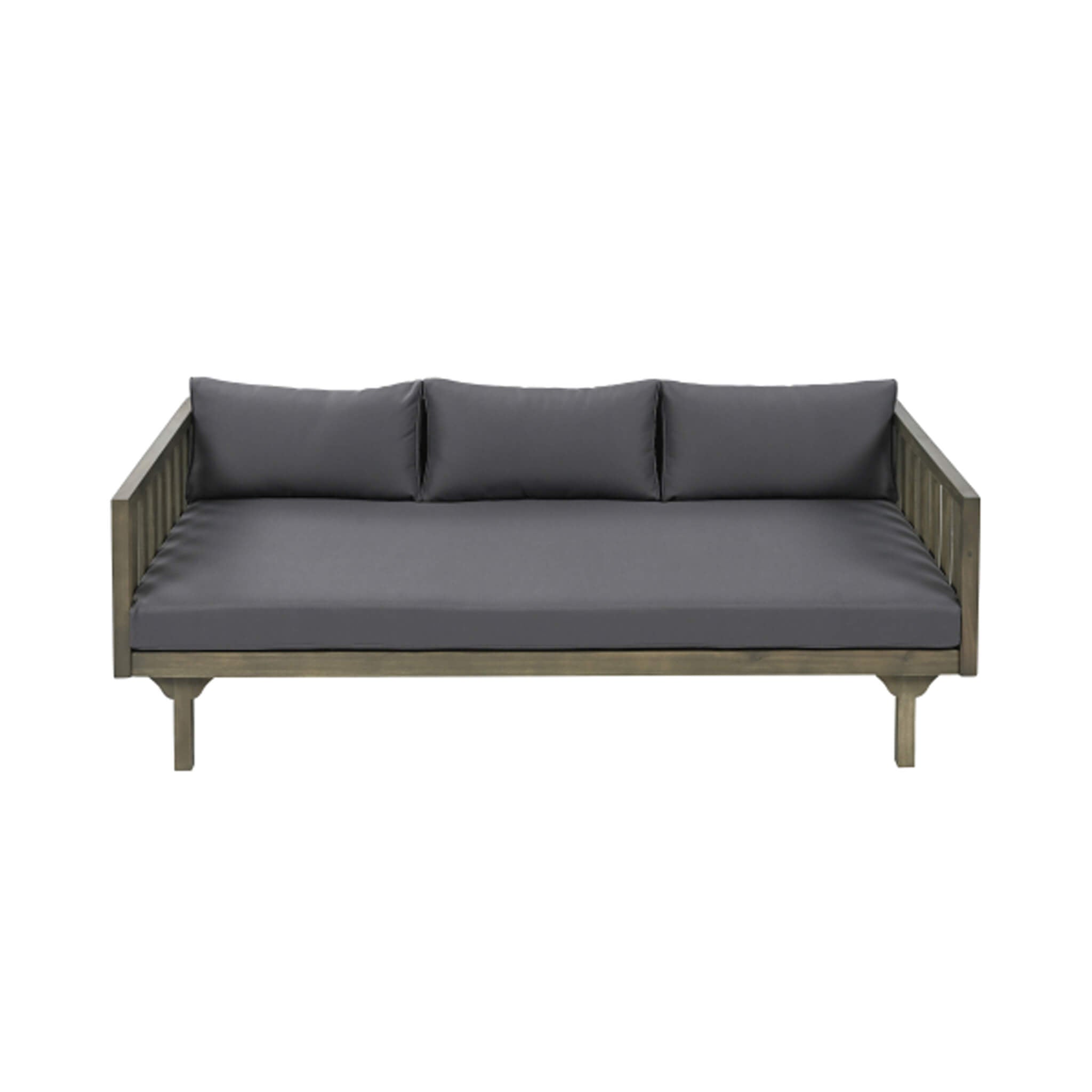Alora 3-Seater Acacia Wood Daybed Sofa With Water-Resistant Cushions