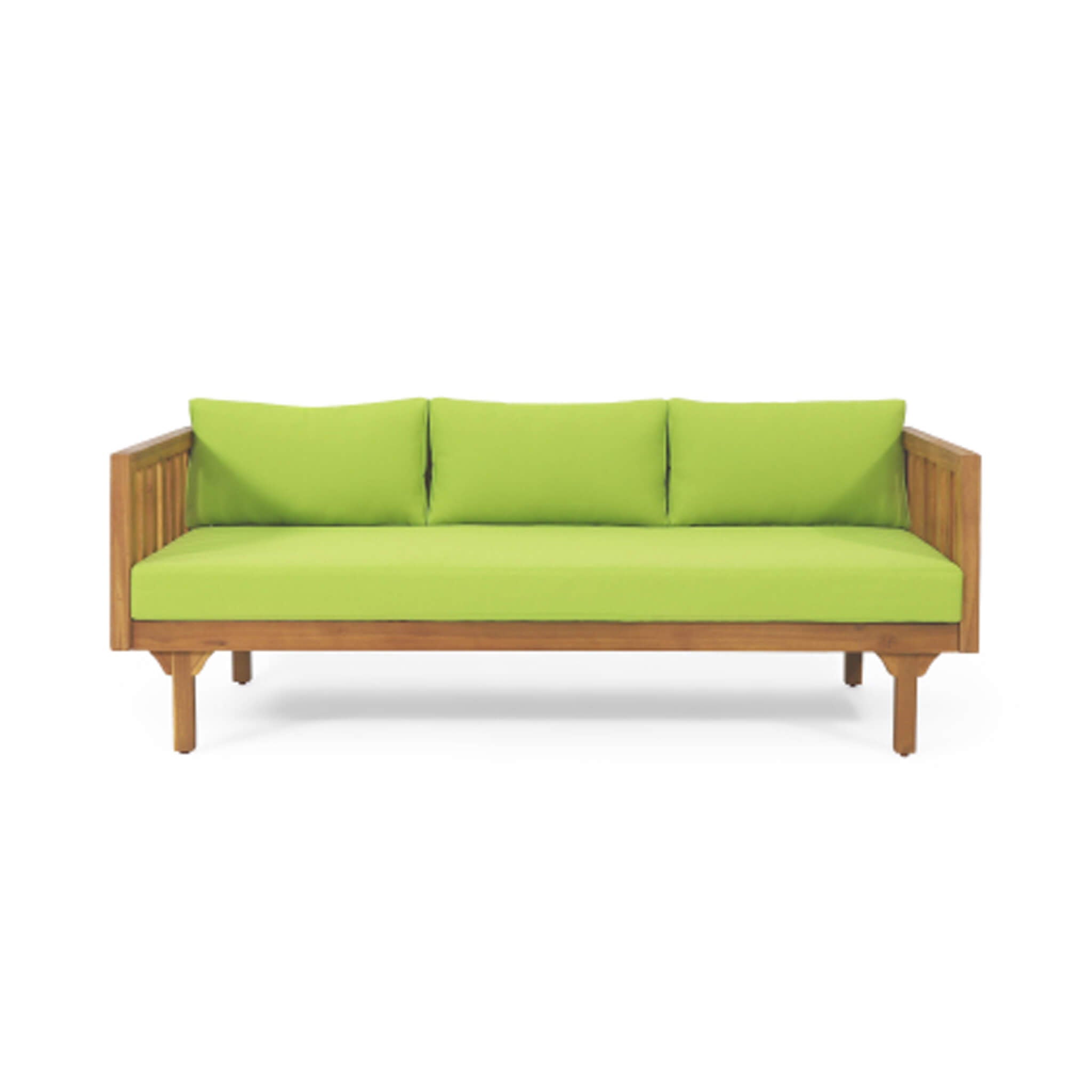 Alora 3-Seater Acacia Wood Daybed Sofa With Water-Resistant Cushions