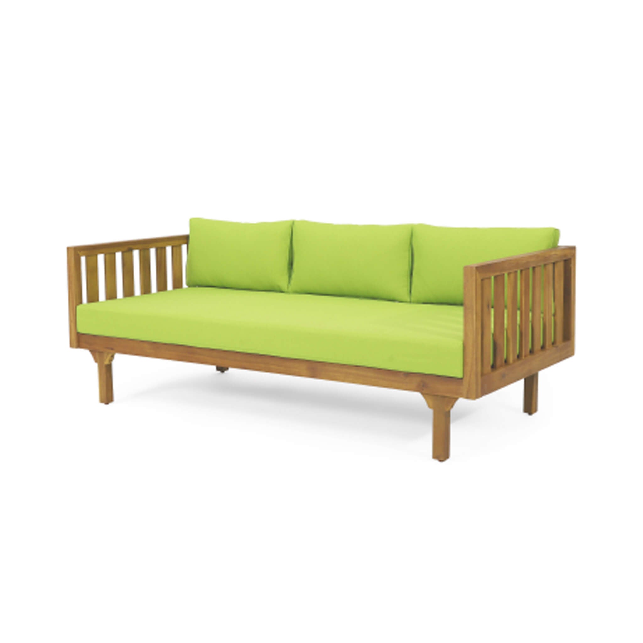 Alora 3-Seater Acacia Wood Daybed Sofa With Water-Resistant Cushions