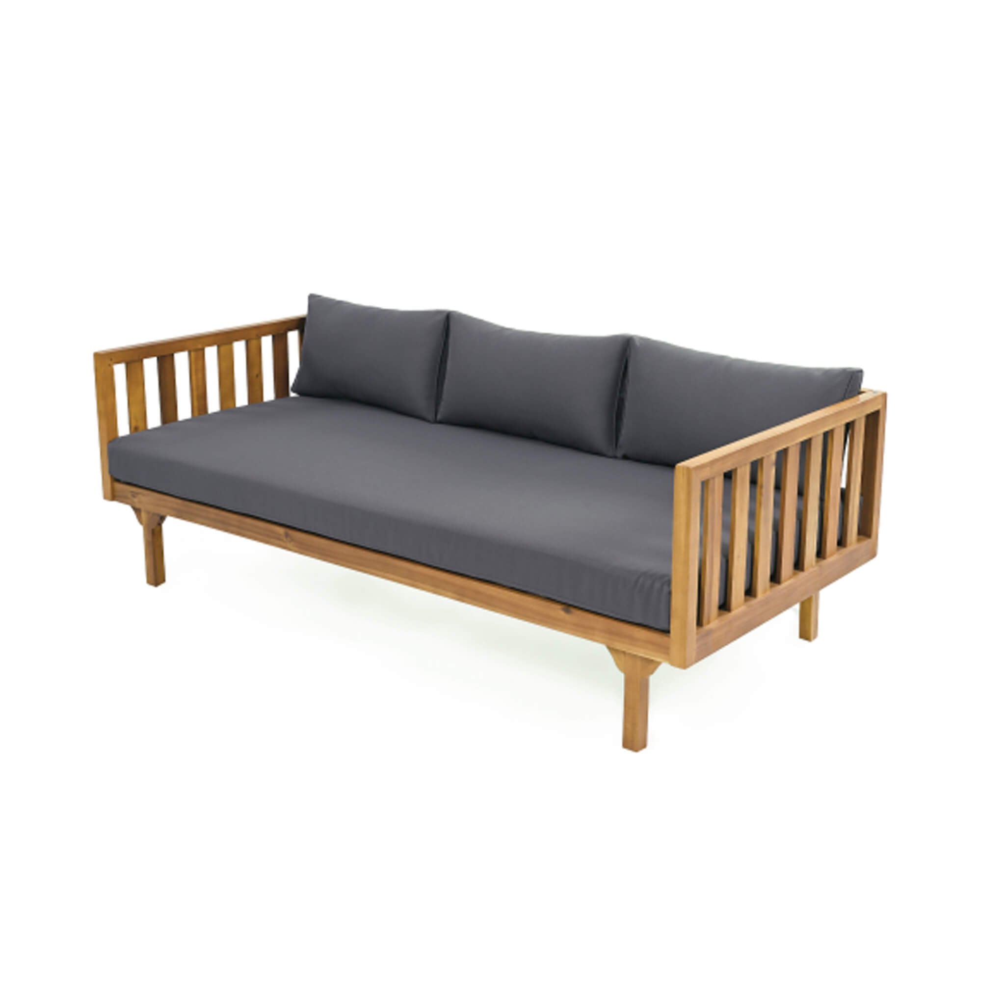 Alora 3-Seater Acacia Wood Daybed Sofa With Water-Resistant Cushions
