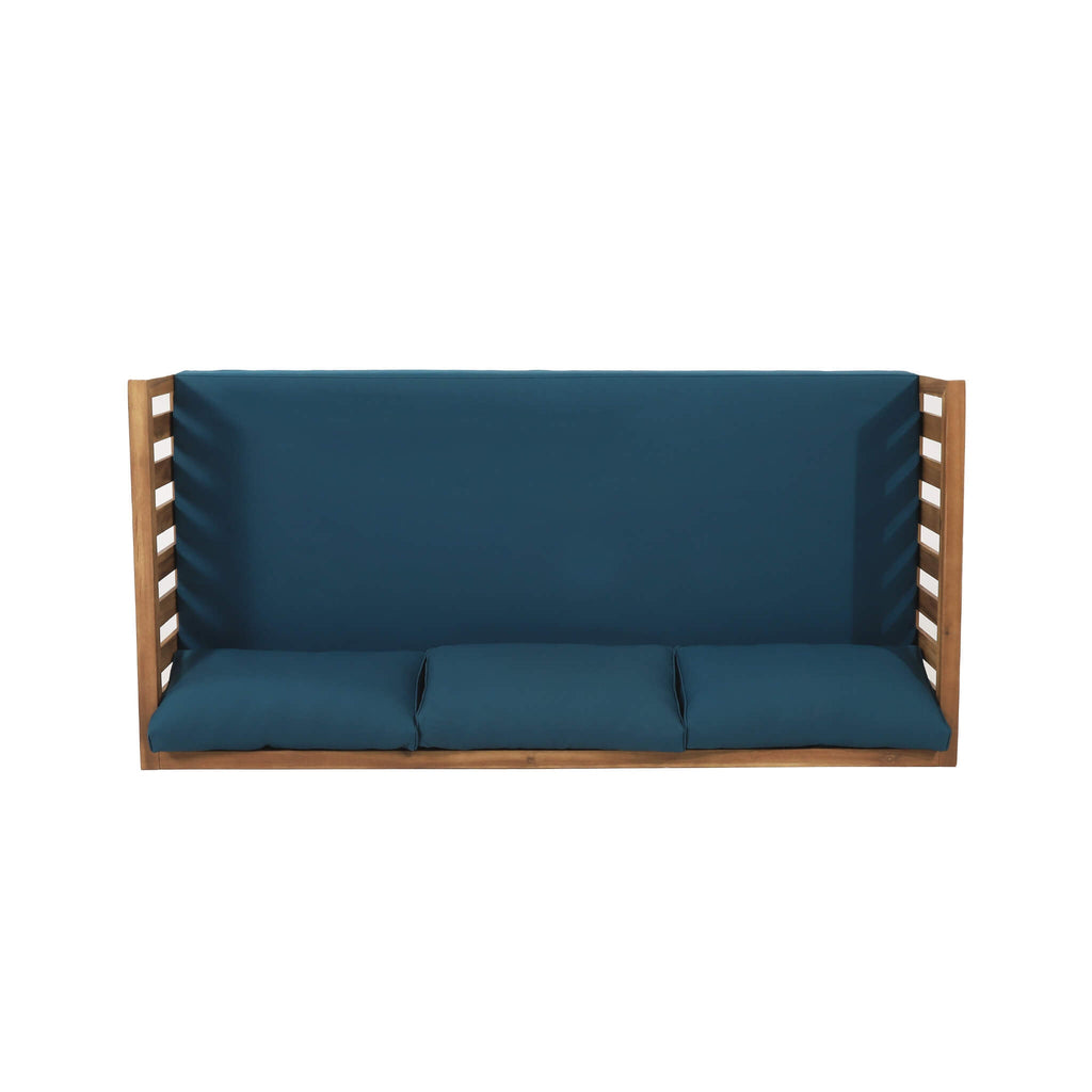 Alora 3-Seater Acacia Wood Daybed Sofa With Water-Resistant Cushions