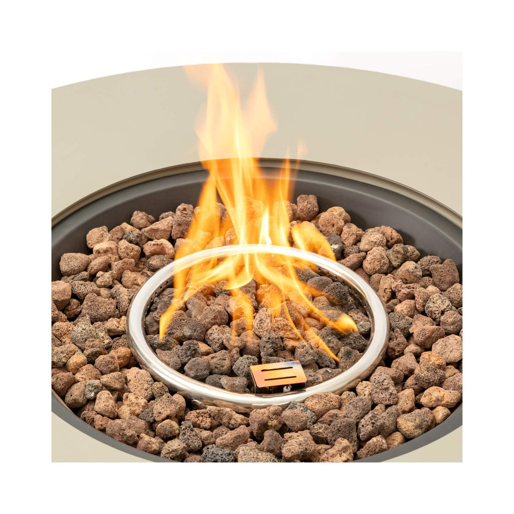 Alora Premium 36-Inch Round Outdoor Iron Patio Fire Pit Table with Metal Cover