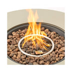 Alora Premium 36-Inch Round Outdoor Iron Patio Fire Pit Table with Metal Cover