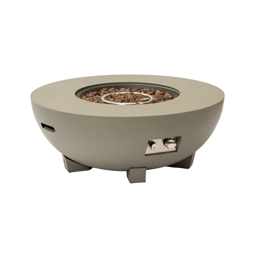 Alora Premium 36-Inch Round Outdoor Iron Patio Fire Pit Table with Metal Cover