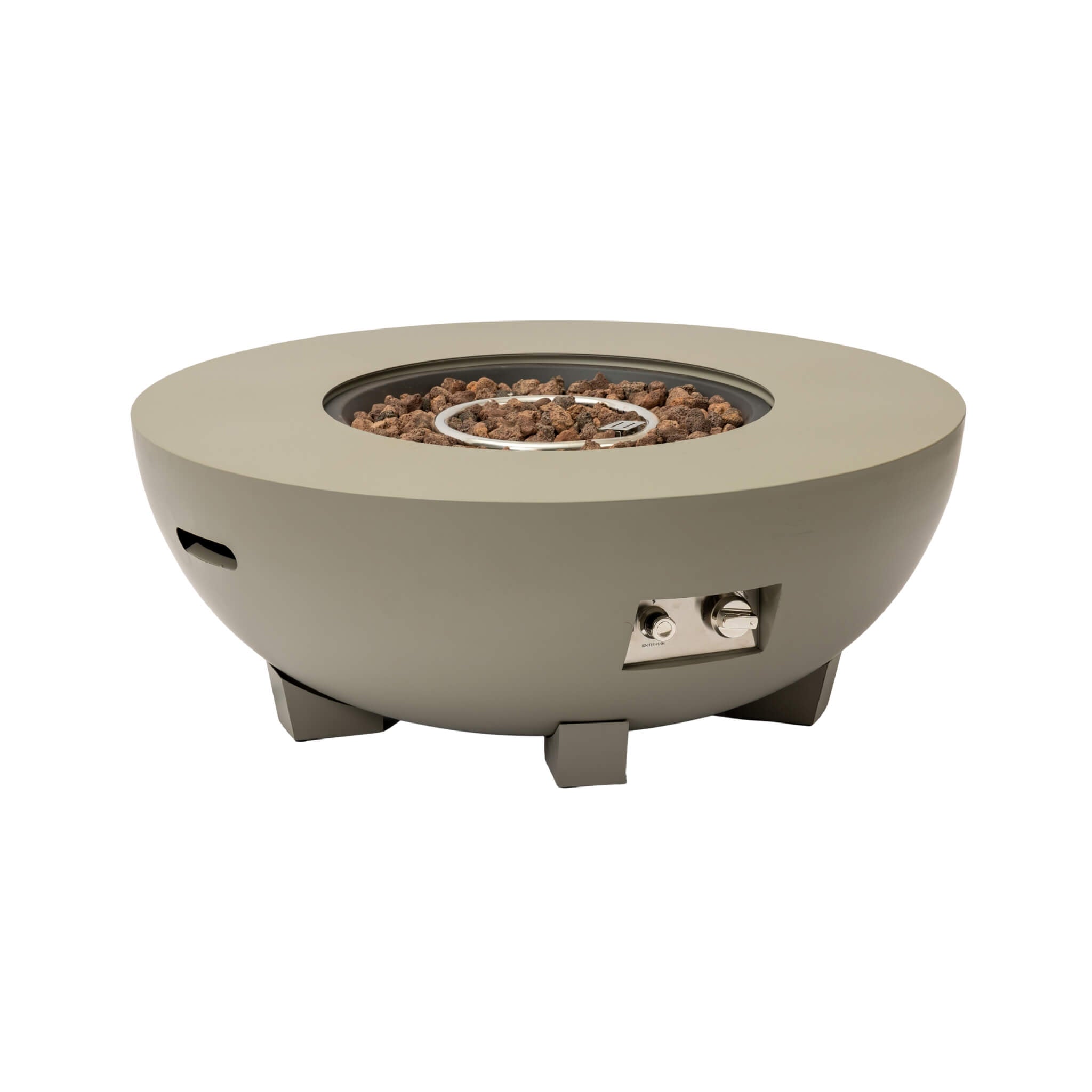 Alora Premium 36-Inch Round Outdoor Iron Patio Fire Pit Table with Metal Cover