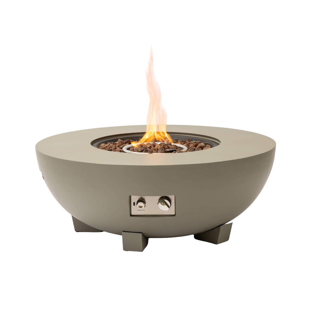 Alora Premium 36-Inch Round Outdoor Iron Patio Fire Pit Table with Metal Cover