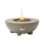 Alora Premium 36-Inch Round Outdoor Iron Patio Fire Pit Table with Metal Cover