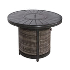 Alora 52-Inch Propane Fire Pit Wicker Table With Aluminum Top