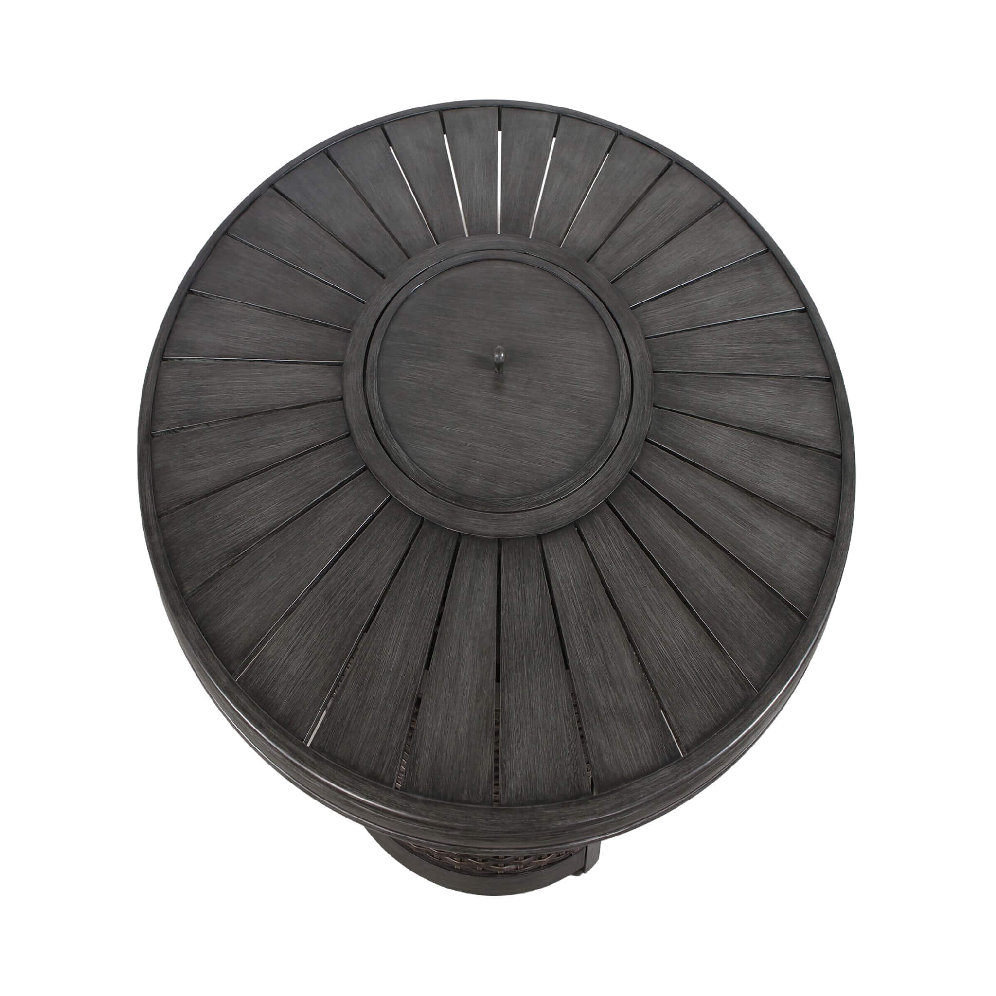 Alora 52-Inch Propane Fire Pit Wicker Table With Aluminum Top