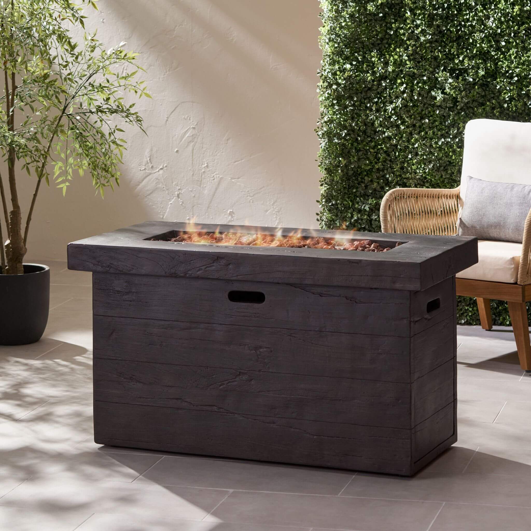 Alora Luxury 45-Inch 50K BTU Rectangular MGO LP Fire Pit